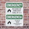 Signmission Exit Sign, Plastic, 7 in W, 10 in H, In Case Of Fire Exit Call 9-1-1 Bilingual OS-2PACK-EM-P-710-L-10339 - alternate 7